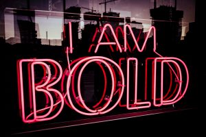 bold neon sign