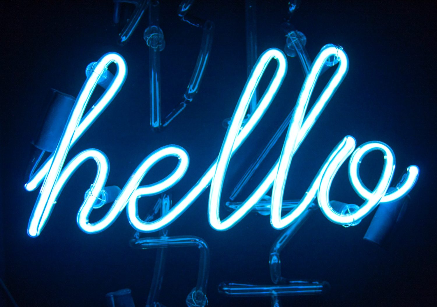 hello neon sign