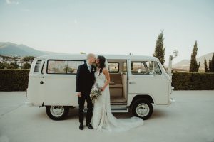 van road trip wedding